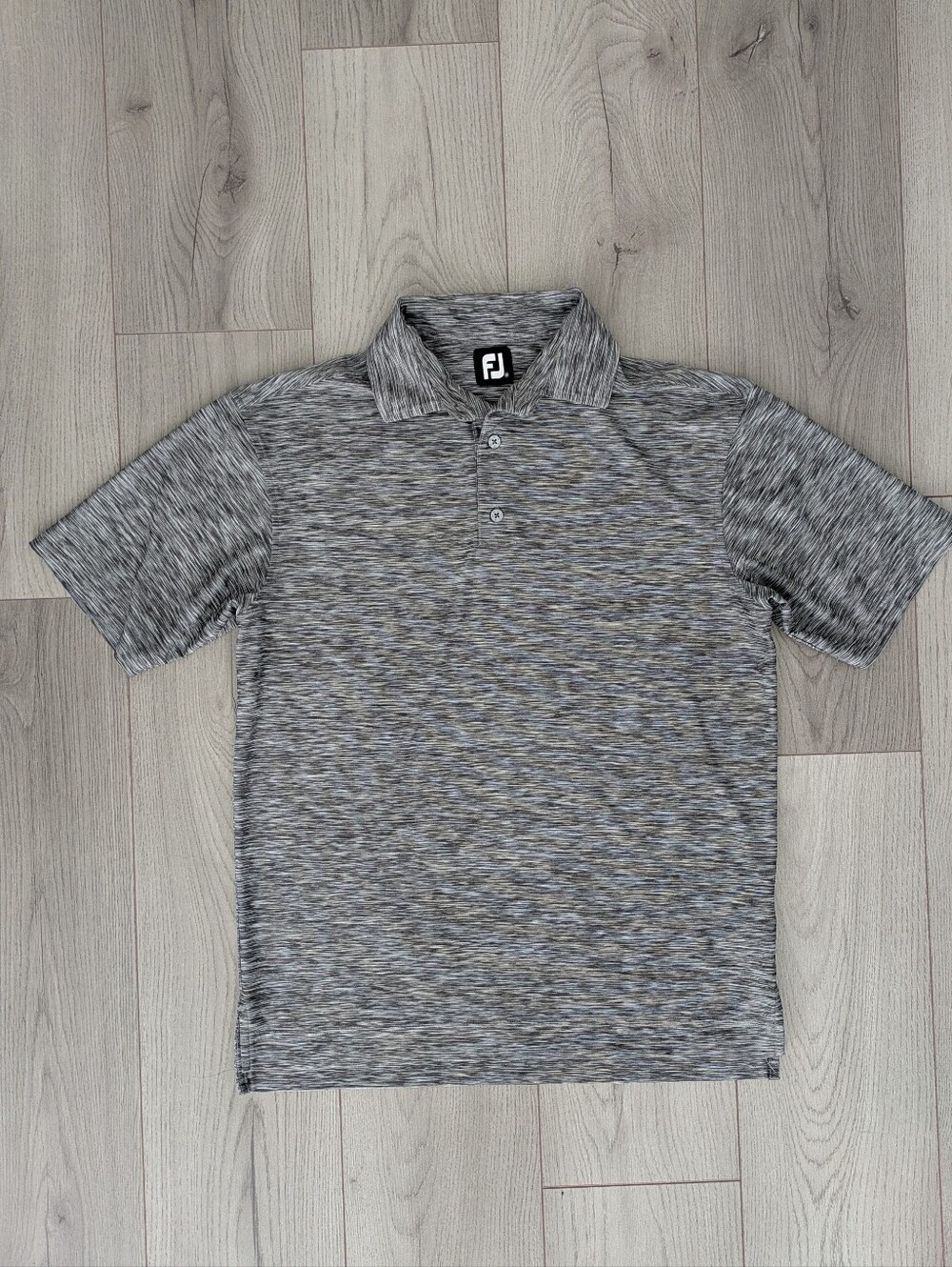 FootJoy Men's Grey Space-Dye Polo Shirt